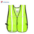 Custom LOGO Printing 100% Polyester Mesh Breathable Safety Vest High Visibility Orange Work Waistcoat With Reflective Strips